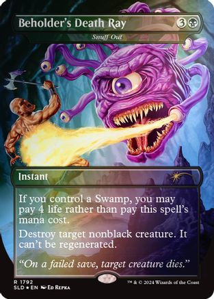 Beholder's Death Ray - Snuff Out (Rainbow Foil) (SLD-1792) - Secret Lair Drop Series Foil、Wizards of the Coast、kayou