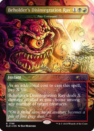 Beholder's Disintegration Ray - Fire Covenant (Rainbow Foil) (SLD-1796) - Secret Lair Drop Series Foil、Wizards of the Coast、kayou