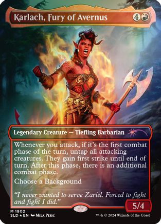 Karlach, Fury of Avernus (Rainbow Foil) (SLD-1802) - Secret Lair Drop Series Foil、Wizards of the Coast、kayou