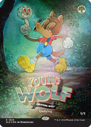 Young Wolf (Rainbow Foil) (SLD-1820) - Secret Lair Drop Series Foil、Wizards of the Coast、kayou