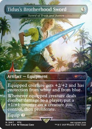 Tidus's Brotherhood Sword - Sword of Truth and Justice (Rainbow Foil) (SLD-1867) - Secret Lair Drop Series Foil、Wizards of the Coast、kayou