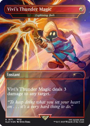 Vivi's Thunder Magic - Lightning Bolt (Rainbow Foil) (SLD-1871) - Secret Lair Drop Series Foil、Wizards of the Coast、kayou