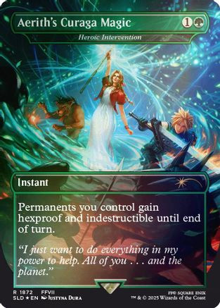 Aerith's Curaga Magic - Heroic Intervention (Rainbow Foil) (SLD-1872) - Secret Lair Drop Series Foil、Wizards of the Coast、kayou