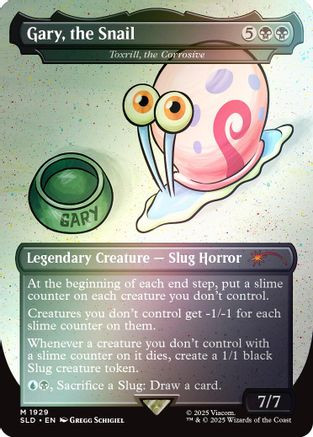 Gary, the Snail - Toxrill, the Corrosive (Rainbow Foil) (SLD-1929) - Secret Lair Drop Series Foil、Wizards of the Coast、kayou