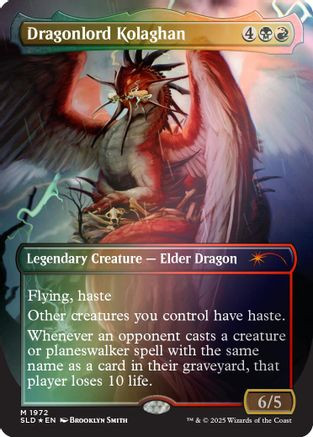Dragonlord Kolaghan (1972) (Rainbow Foil) (SLD-1972) - Secret Lair Drop Series Foil、Wizards of the Coast、kayou