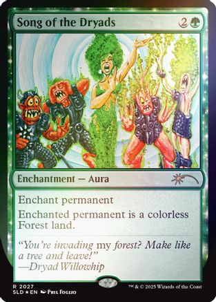 Song of the Dryads (2027) (Rainbow Foil) (SLD-2027) - Secret Lair Drop Series Foil、Wizards of the Coast、kayou