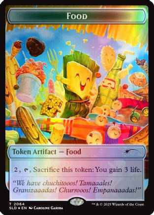 Food Token (2064) (Rainbow Foil) (SLD-2064) - Secret Lair Drop Series Foil、Wizards of the Coast、kayou