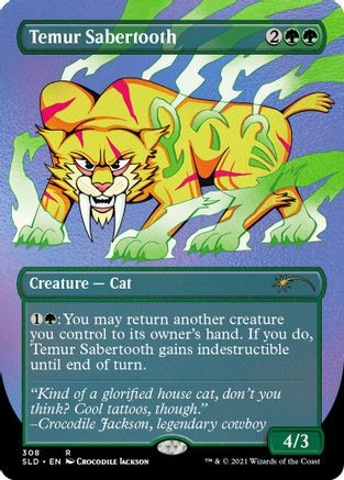 Temur Sabertooth (Foil Etched) (SLD-308) - Secret Lair Drop Series Foil、Wizards of the Coast、kayou