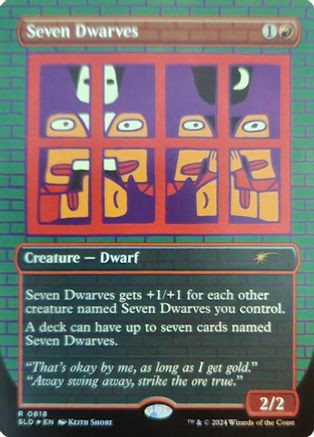 Seven Dwarves (0818) (Rainbow Foil) (SLD-818) - Secret Lair Drop Series Foil、Wizards of the Coast、kayou
