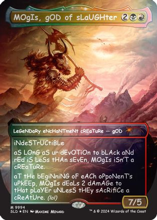 MOgIs, gOD of sLaUGHter (9994) (Rainbow Foil) (SLD-9994) - Secret Lair Drop Series Foil、Wizards of the Coast、kayou