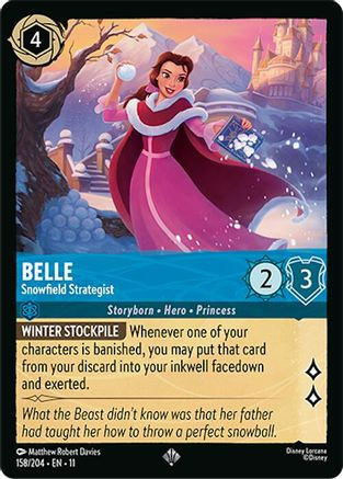 Belle - Snowfield Strategist (158/204) - Winterspell Cold Foil、Ravensburger、kayou