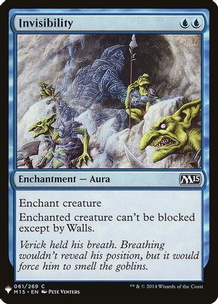 Invisibility (LIST-061) - The List Reprints、Wizards of the Coast、kayou