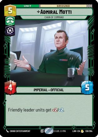 Admiral Motti - Chain of Command (139/264) - A Lawless Time、Fantasy Flight Games、kayou