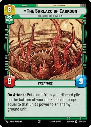 The Sarlacc of Carkoon - Horror of the Dune Sea (163/264) - A Lawless Time、Fantasy Flight Games、kayou