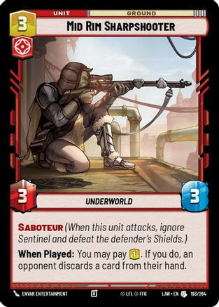 Mid Rim Sharpshooter (193/264) - A Lawless Time、Fantasy Flight Games、kayou