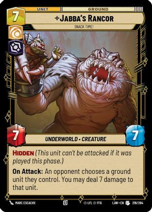 Jabba's Rancor - Snack Time! (216/264) - A Lawless Time、Fantasy Flight Games、kayou