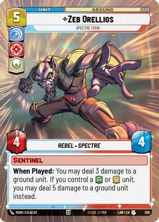 Zeb Orellios - Spectre Four (Hyperspace) (309) - A Lawless Time、Fantasy Flight Games、kayou