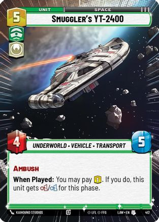 Smuggler's YT-2400 (Hyperspace) (412) - A Lawless Time、Fantasy Flight Games、kayou