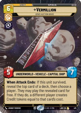 Vermillion - Qi'Ra's Auction House (Hyperspace) (479) - A Lawless Time、Fantasy Flight Games、kayou