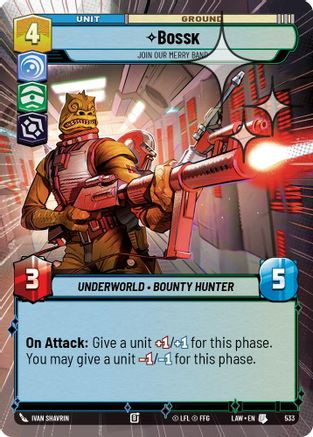Bossk - Join Our Merry Band (Hyperspace Foil) (533) - A Lawless Time Foil、Fantasy Flight Games、kayou