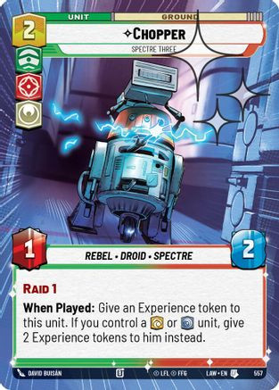 Chopper - Spectre Three (Hyperspace Foil) (557) - A Lawless Time Foil、Fantasy Flight Games、kayou
