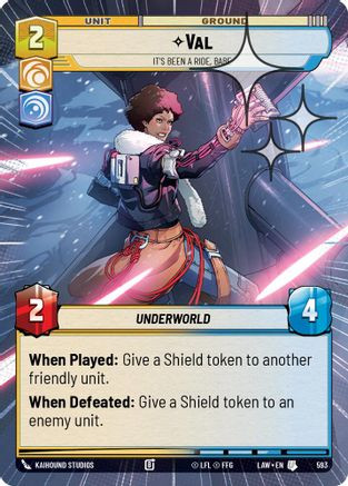 Val - It's Been a Ride, Babe (Hyperspace Foil) (593) - A Lawless Time Foil、Fantasy Flight Games、kayou