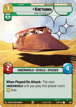 Khetanna - Upon the Dune Sea (Hyperspace Foil) (660) - A Lawless Time Foil、Fantasy Flight Games、kayou