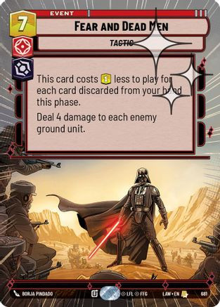 Fear and Dead Men (Hyperspace Foil) (681) - A Lawless Time Foil、Fantasy Flight Games、kayou