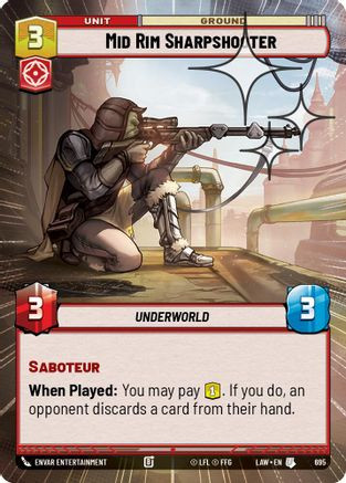 Mid Rim Sharpshooter (Hyperspace Foil) (695) - A Lawless Time Foil、Fantasy Flight Games、kayou
