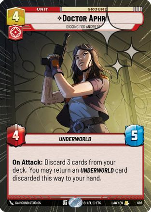 Doctor Aphra - Digging for Answers (Hyperspace Foil) (696) - A Lawless Time Foil、Fantasy Flight Games、kayou
