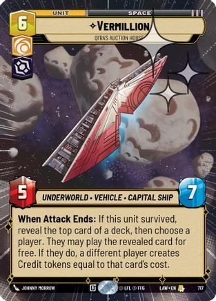 Vermillion - Qi'Ra's Auction House (Hyperspace Foil) (717) - A Lawless Time Foil、Fantasy Flight Games、kayou