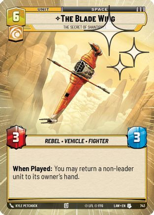 The Blade Wing - The Secret of Shantipole (Hyperspace Foil) (743) - A Lawless Time Foil、Fantasy Flight Games、kayou
