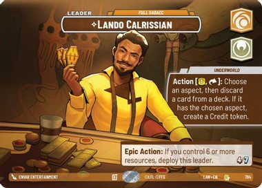 Lando Calrissian - Full Sabacc (Showcase) (784) - A Lawless Time Foil、Fantasy Flight Games、kayou