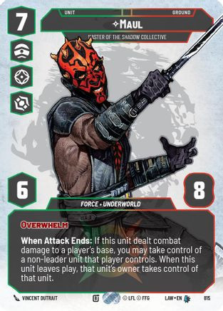 Maul - Master of the Shadow Collective (Prestige) (815) - A Lawless Time、Fantasy Flight Games、kayou