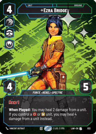 Ezra Bridger - Spectre Six (Prestige Foil) (832) - A Lawless Time Foil、Fantasy Flight Games、kayou