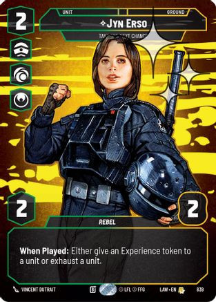 Jyn Erso - Take the Next Chance (Prestige Foil) (839) - A Lawless Time Foil、Fantasy Flight Games、kayou