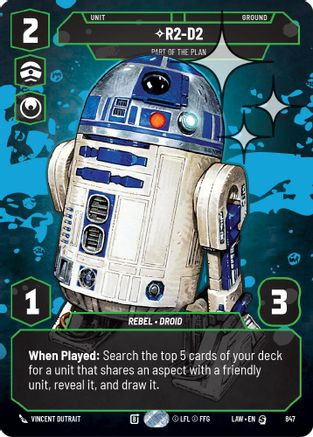 R2-D2 - Part of the Plan (Prestige Foil) (847) - A Lawless Time Foil、Fantasy Flight Games、kayou