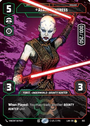 Asajj Ventress - Reluctant Hunter (Serialized) (863) - A Lawless Time Foil、Fantasy Flight Games、kayou