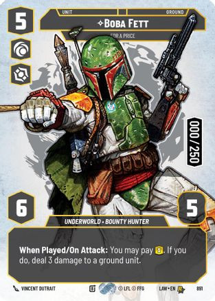 Boba Fett - For a Price (Serialized) (891) - A Lawless Time Foil、Fantasy Flight Games、kayou