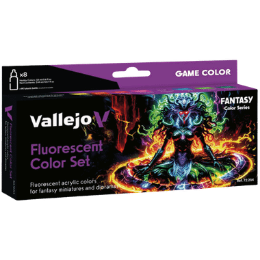 Acrylicos Vallejo: Fluorescent Color Set - Fantasy Color Series 18ml (8ct) (PREORDER)、Acrylicos Vallejo, S.L.、kayou