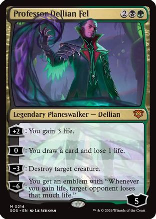 Professor Dellian Fel (SOS-214) - Secrets of Strixhaven Foil、Wizards of the Coast、kayou