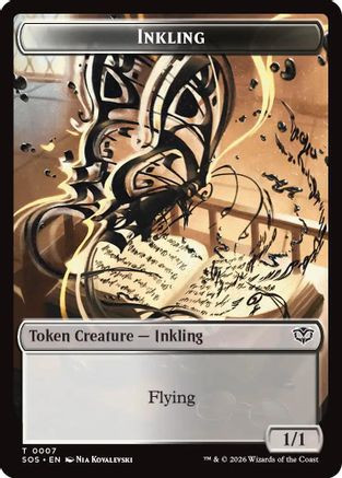 Inkling (0007) // Spirit (0011) Double-Sided Token (SOS-7 // 11) - Secrets of Strixhaven、Wizards of the Coast、kayou
