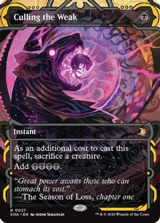 Culling the Weak (SOA-027) - Secrets of Strixhaven: Mystical Archive Foil、Wizards of the Coast、kayou