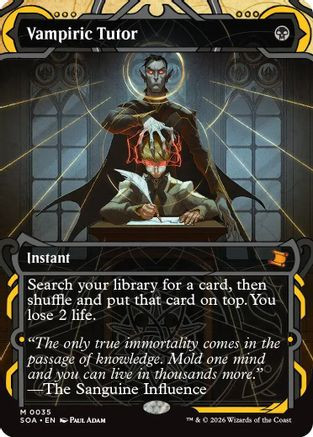 マジック：ザ・ギャザリング MTG Foil Vampiric Tutor SOS SOA M 035 Vampiric Tutor (SOA-035) - Secrets of Strixhaven: Mystical Archive