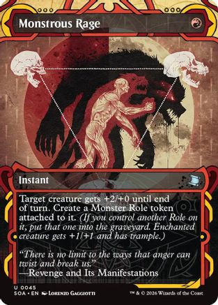 Monstrous Rage (SOA-045) - Secrets of Strixhaven: Mystical Archive、Wizards of the Coast、kayou
