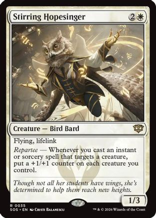 Stirring Hopesinger (SOS-035) - Secrets of Strixhaven Foil、Wizards of the Coast、kayou