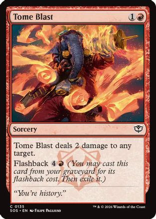 Tome Blast (SOS-135) - Secrets of Strixhaven、Wizards of the Coast、kayou