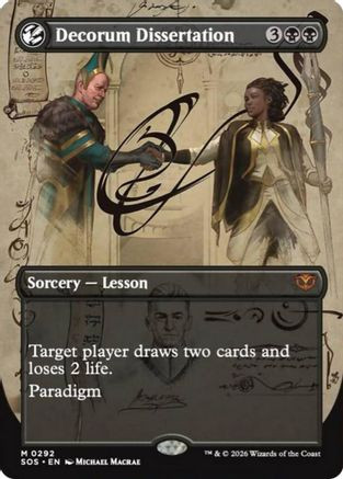 Decorum Dissertation (Borderless) (SOS-292) - Secrets of Strixhaven、Wizards of the Coast、kayou
