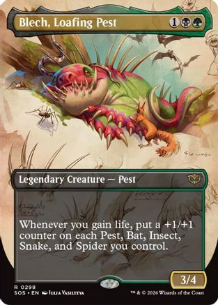 Blech, Loafing Pest (Borderless) (SOS-298) - Secrets of Strixhaven Foil、Wizards of the Coast、kayou