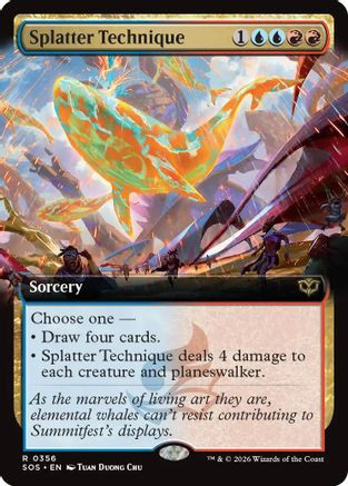 Splatter Technique (Extended Art) (SOS-356) - Secrets of Strixhaven、Wizards of the Coast、kayou